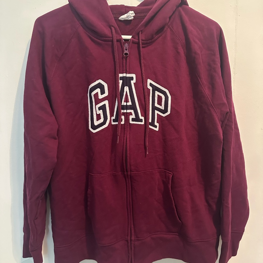 GAP Burgundy Hoodie Jacket